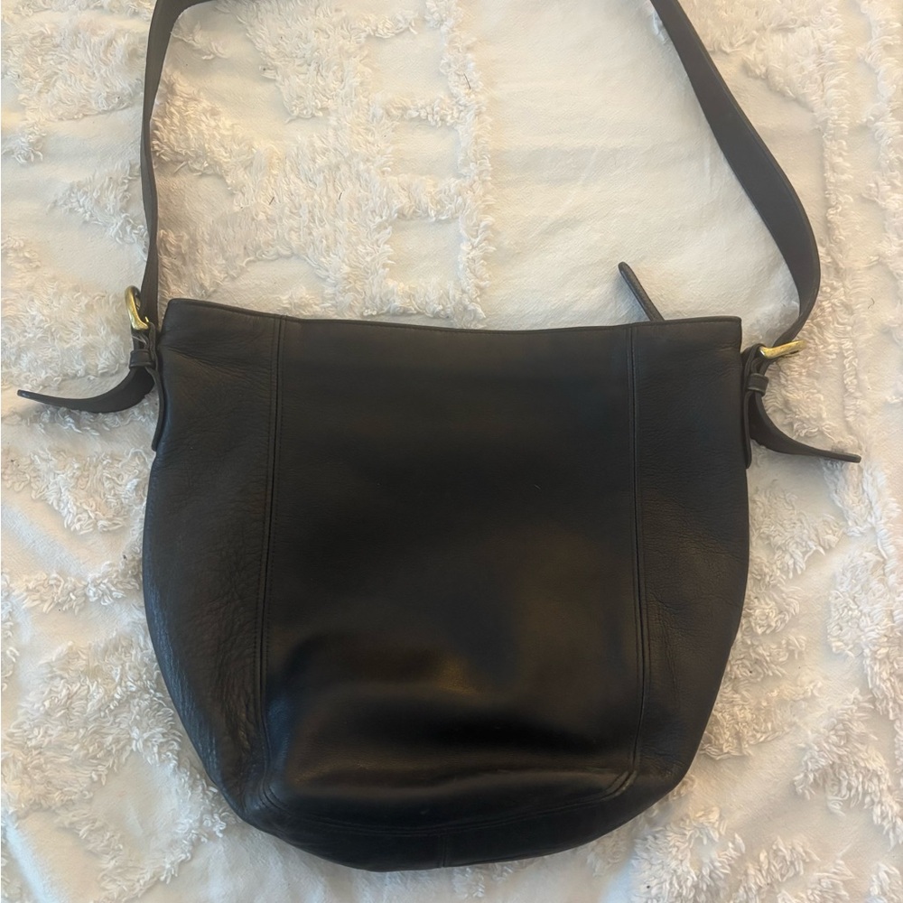 COACH Vintage Black Leather Soho Rivington 4141 Shoulder Bucket Bag Made in USA
